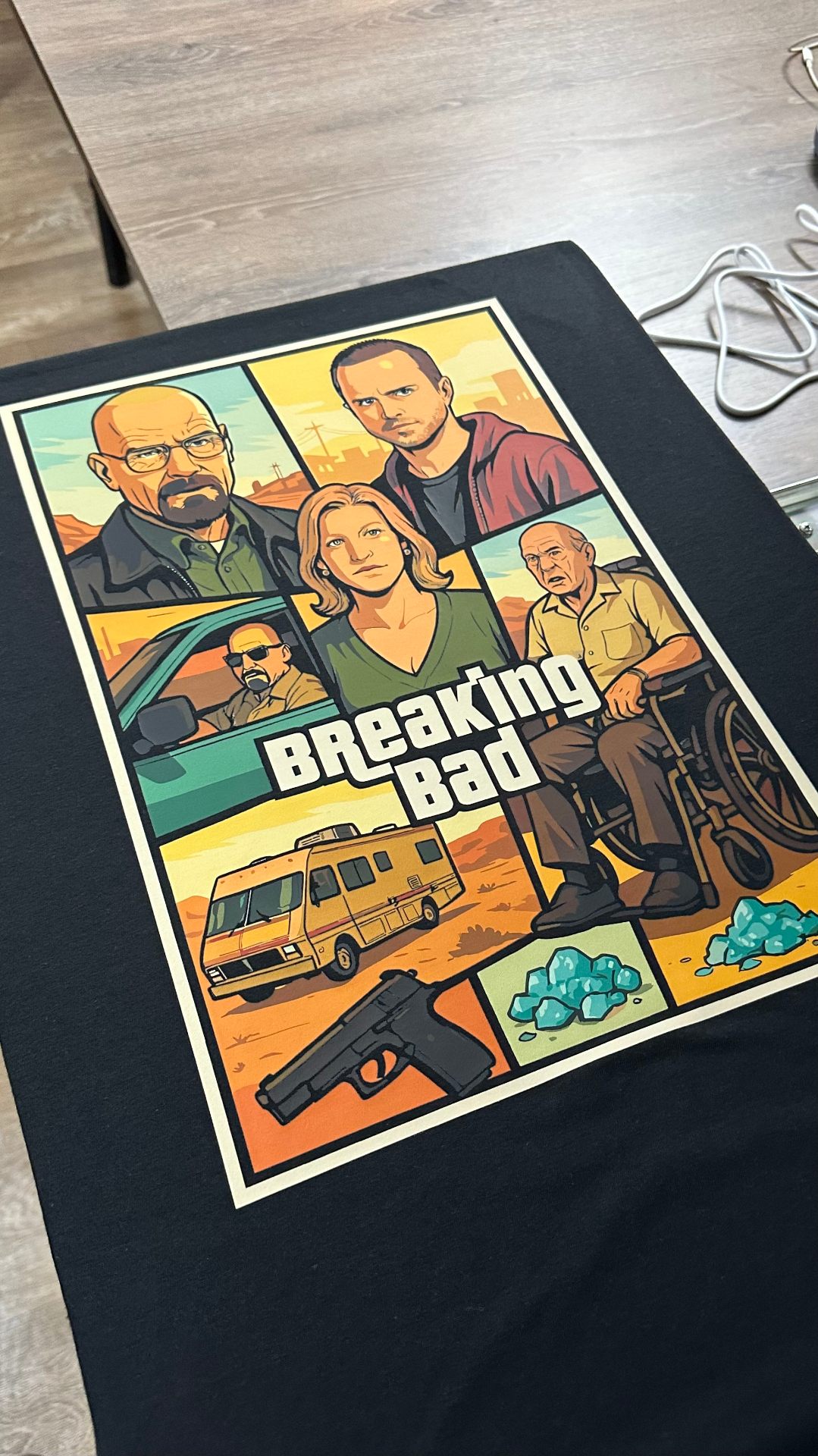 DTF štampa Breaking Bad dizajn